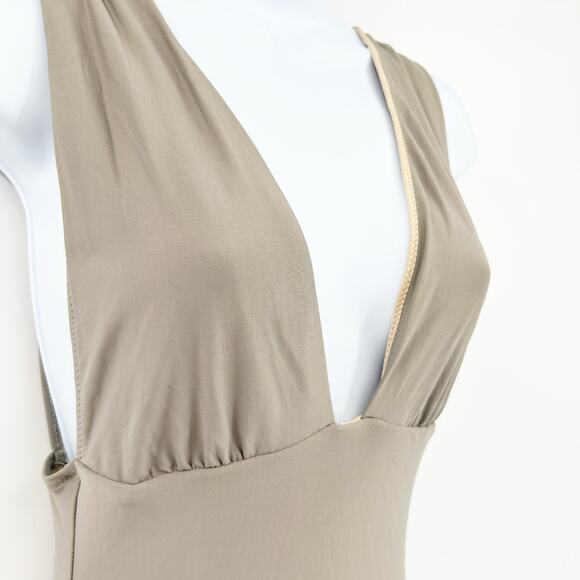 J. Crew Womens Beach Summer Wide Strap Plunge V-Neck One Piece Swimsuit Size 6 - Picture 2 of 6